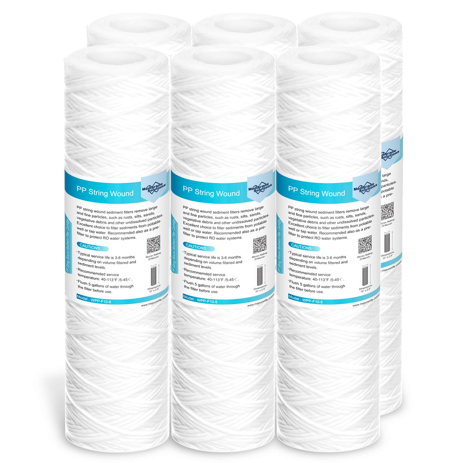 10" 20 Micron Wound Sediment Cartridge